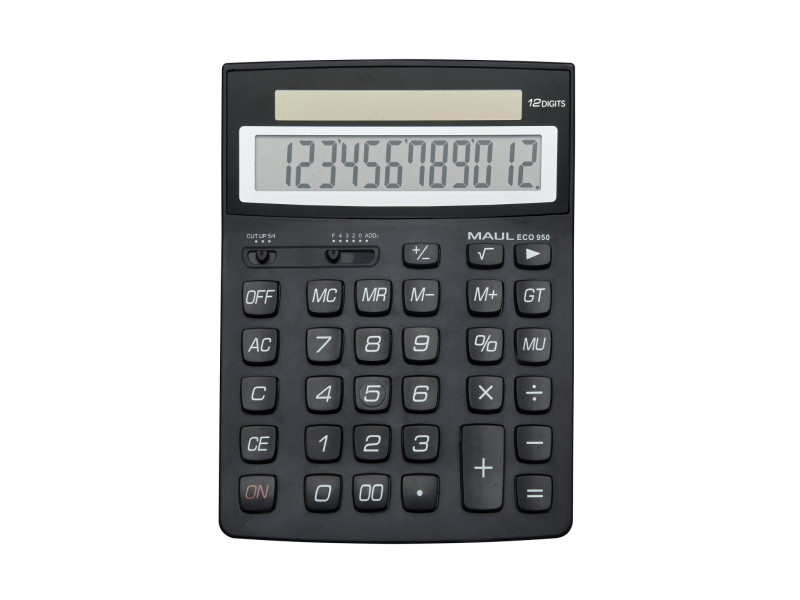 MAUL Calculatrice de bureau ECO 950, 12 chiffres, noir