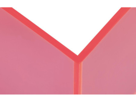 MAUL Serre-livres FLUO, en acrylique, rose translucide
