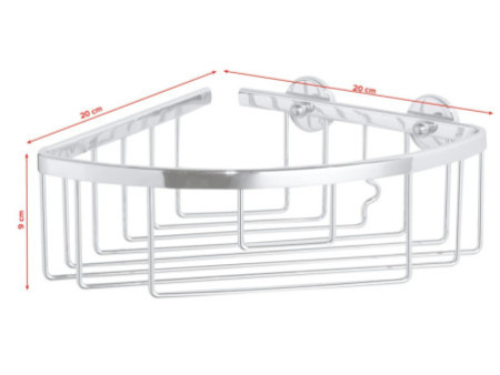 tesa Corbeille de rangement ALUXX S, modèle d'angle, alu