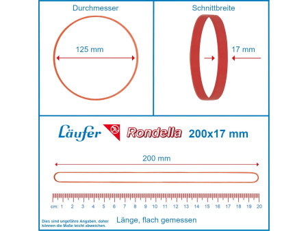 Läufer Bracelet élastique RONDELLA, 200 x 17 mm, 500 g