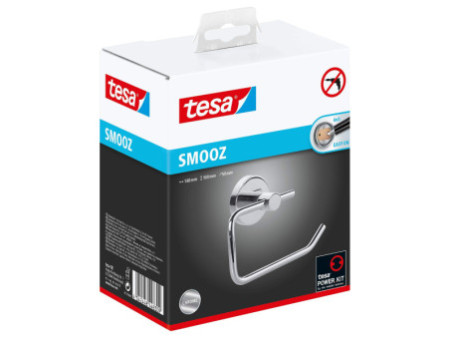 tesa Porte-papier WC, chromé, avec colle