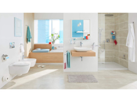 tesa Porte-papier WC, chromé, avec colle