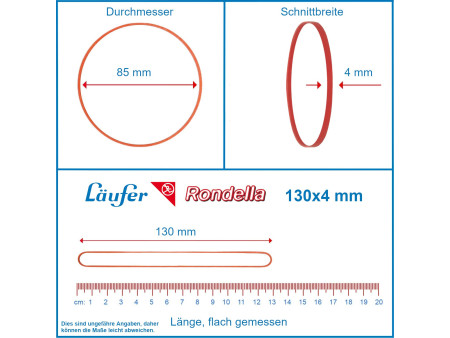 Läufer Bracelet élastique RONDELLA, 130 x 4 mm, 500 g