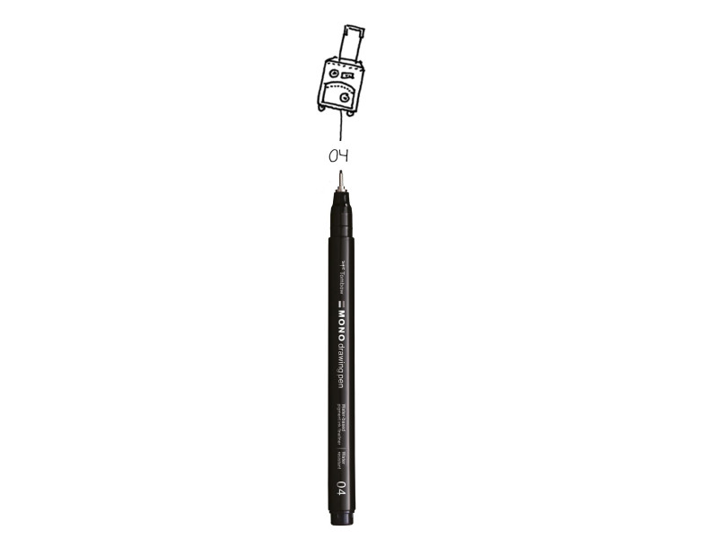 Tombow Feutre fin MONO drawing pen, largeur de tracé 04