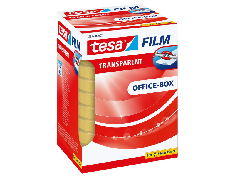 tesa Film Ruban adhésif, 15 mm x 66 m, transparent