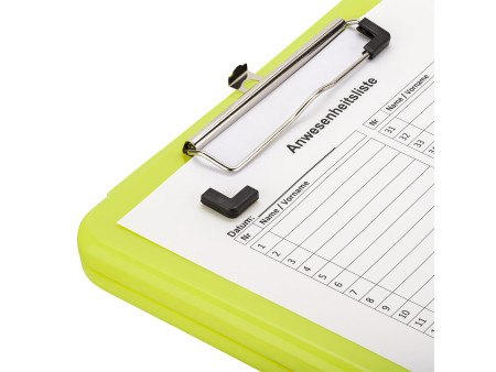 Läufer Porte-bloc à pince Safety, avec compartiment, jaune