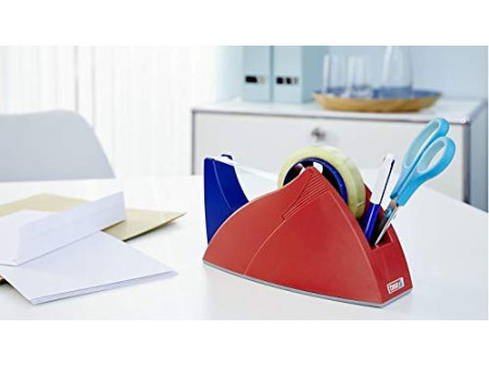 tesa Dévidoir de bureau Easy Cut, non équipé, rouge / bleu