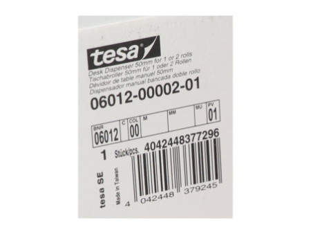 tesa Dévidoir de bureau 6012, boîtier en acier, rouge