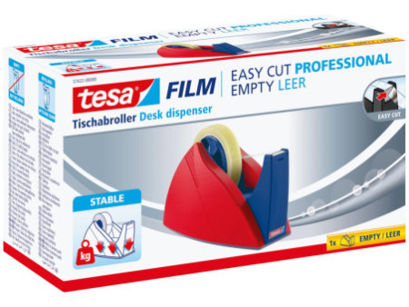 tesa Dévidoir de bureau Easy Cut Professional, rouge / bleu