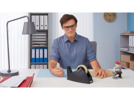 tesa Dévidoir de bureau Easy Cut Professional, rouge / bleu