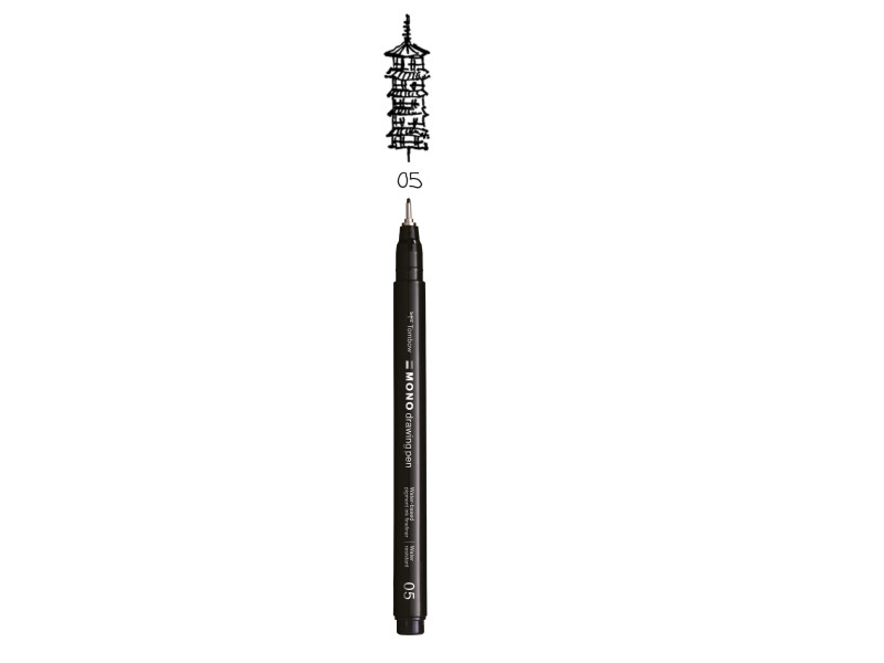 Tombow Feutre fin MONO drawing pen, largeur de tracé 05