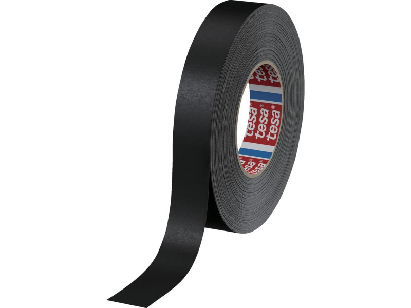 tesa Ruban adhésif toilé, 19 mm x 25 m, noir