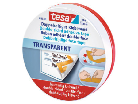 tesa Ruban adhésif de bricolage double face, 15 mm x 10 m