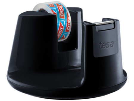 tesa Dévidoir de bureau Easy Cut Compact, équipé, noir
