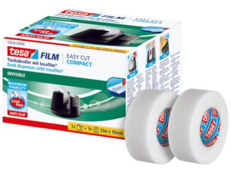 tesa Dévidoir de bureau Easy Cut Compact, pack économique