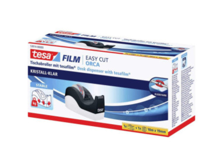 tesa Dévidoir de table Easy Cut Orca, équipé, cristal