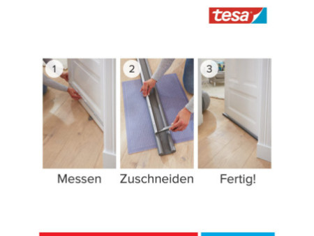 tesa Moll Isolation bas de porte double joints, sols lisses