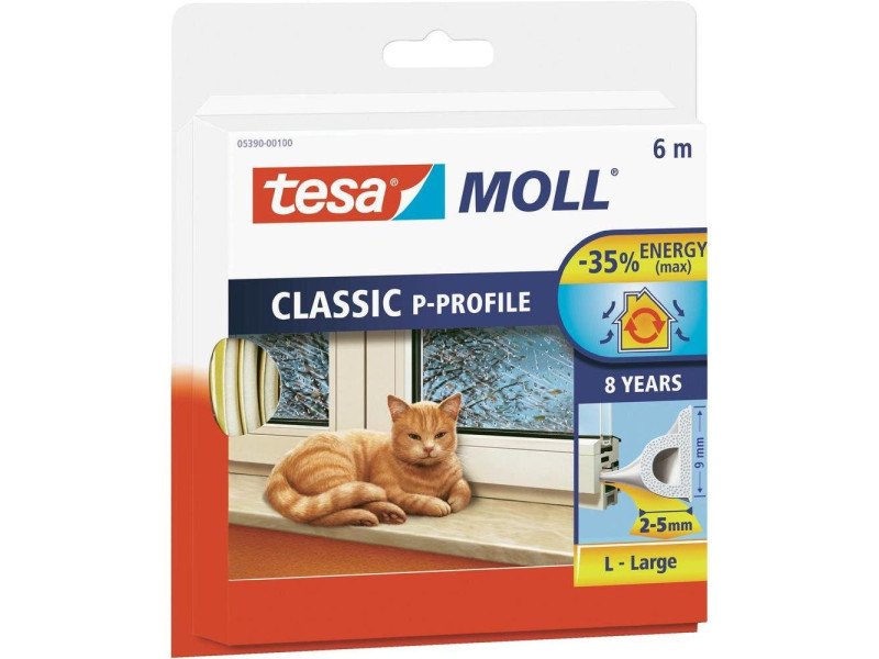 tesa Moll CLASSIC Calfeutrage caoutchouc profil P, marron
