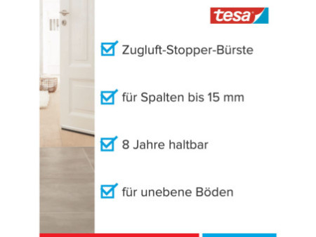 tesa Moll COMFORT Isolation bas de porte, 40 mm x 1 m, blanc