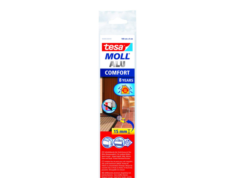 tesa Moll COMFORT Isolation bas de porte, 40 m x 1 m, marron