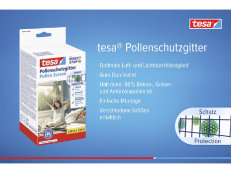 tesa Filtre à pollen pour fenêtre, 2,40 m x 1,20 m
