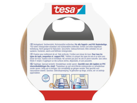 tesa Fixation de revêtement de sol, 50 mm x 10 m, s'enlève