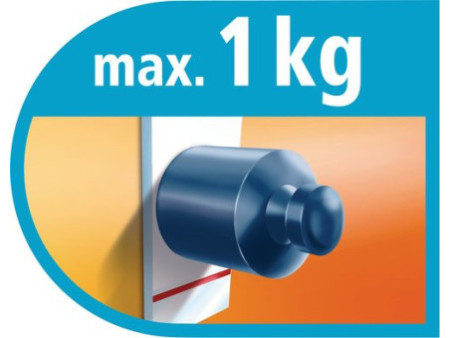 tesa Powerstrips Crochet adhésif SMALL, ovale, chromé