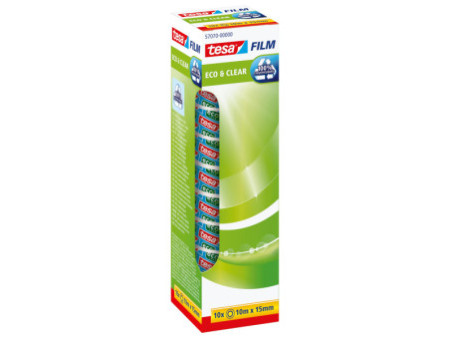 tesa Film Ruban adhésif Eco & clear,15 mm x 10 m,transparent