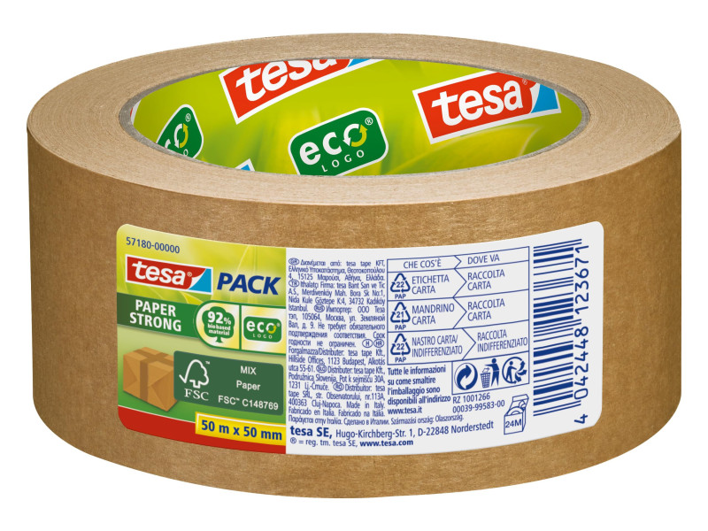 tesa tesapack PAPER ecoLogo ruban adhésif ,50 mm x 50m