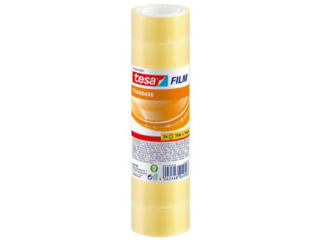 tesa Film Ruban adhésif standard, 19 mm x 10 m, transparent