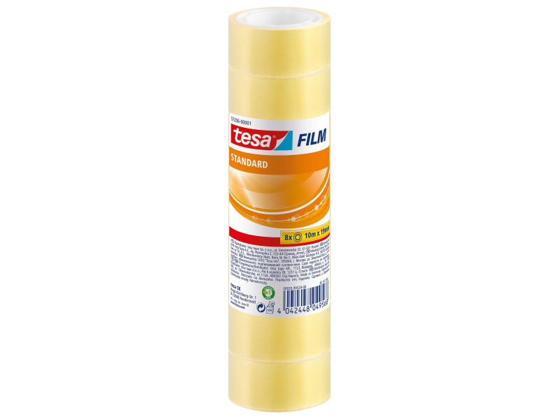 tesa Film Ruban adhésif standard, 19 mm x 10 m, transparent