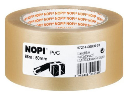 NOPI Ruban adhésif d'emballage en PVC, 50 mm x 66 m