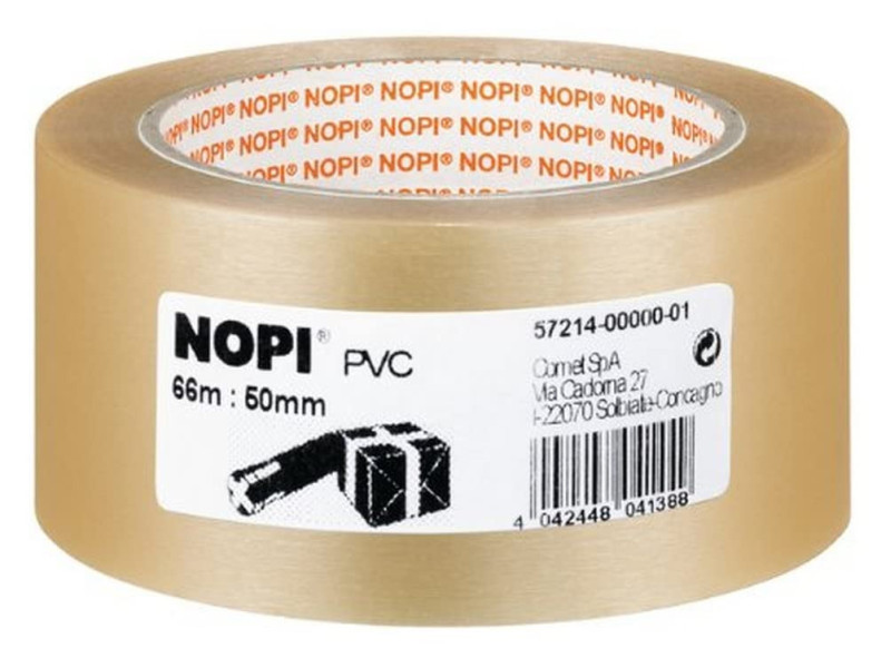NOPI Ruban adhésif d'emballage en PVC, 50 mm x 66 m