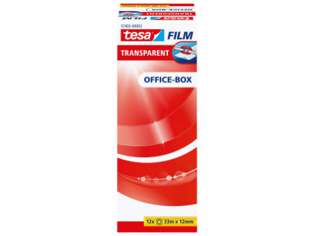 tesa Film Ruban adhésif, 12 mm x 33 m, transparent