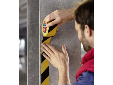 tesa Signal Bande de marquage au sol Premium, jaune / noir