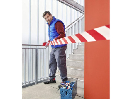 tesa Signal Bande de sécurité, non adhésif, rouge / blanc