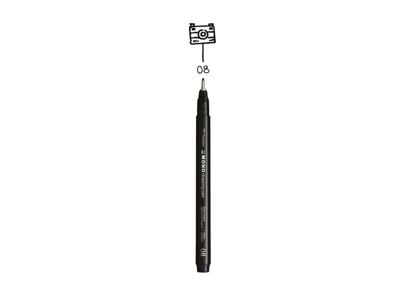 Tombow Feutre fin MONO drawing pen, largeur de tracé 08
