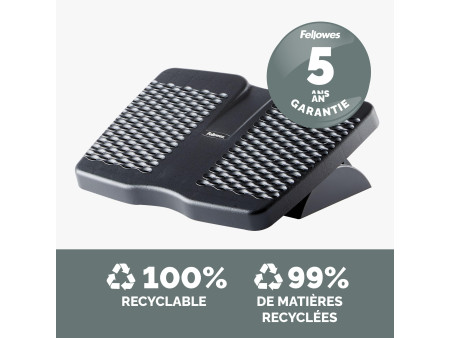 Fellowes Repose-pieds Refresh, en plastique, noir