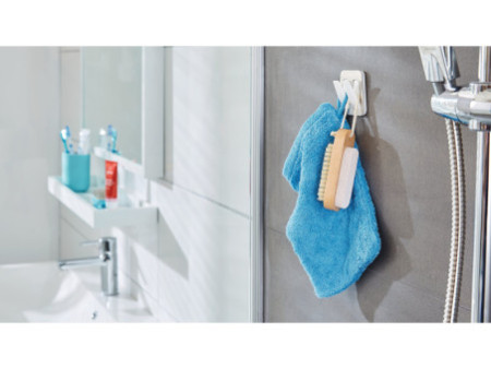 tesa Powerstrips Crochet Duo WATERPROOF, métal/plastique