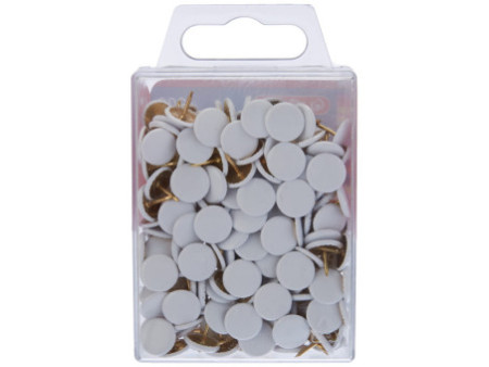 herlitz Punaises, diamètre: 9,5 mm, blanc