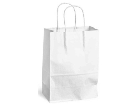 MAILmedia Sac en papier avec cordelette, 15,7 litres, blanc