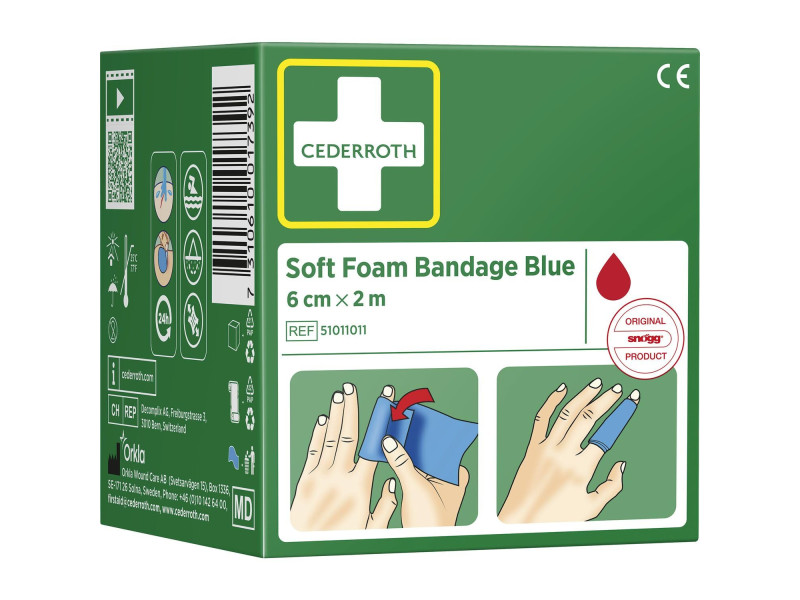 CEDERROTH Pansement 'Soft Foam Bandage', bleu