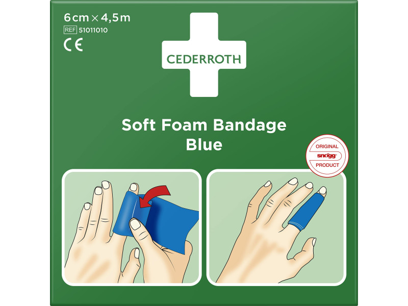 CEDERROTH Pansement 'Soft Foam Bandage', bleu