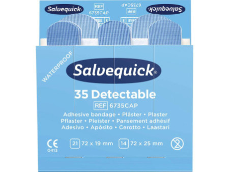 CEDERROTH Recharge Salvequick, pansement détectable bleu
