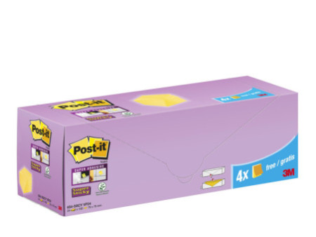 Post-it Bloc-note Super Sticky Notes, 76 x 76mm, 20+4, jaune