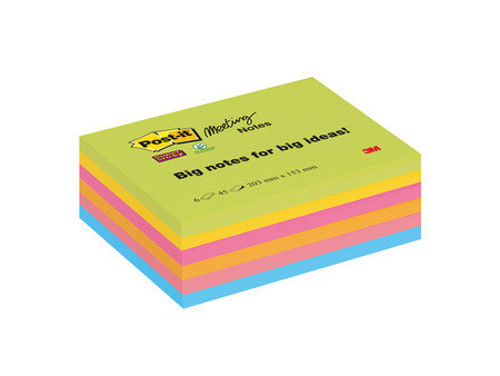 Post-it Bloc-note Super Sticky Meeting Notes, 152 x 101 mm