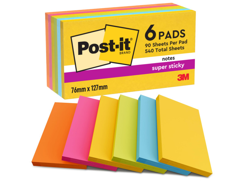 Post-it Bloc-note adhésif Super Sticky Notes, 127 x 76 mm