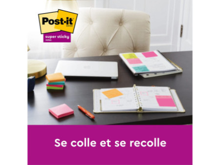Post-it Bloc-note adhésif Super Sticky Z-Notes, 76 x 76 mm