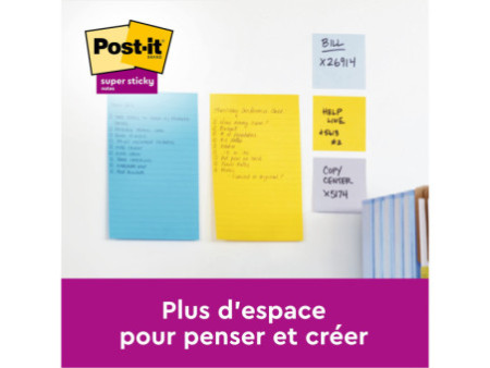Post-it Bloc-note adhésif Super Sticky Notes, 101 x 101 mm