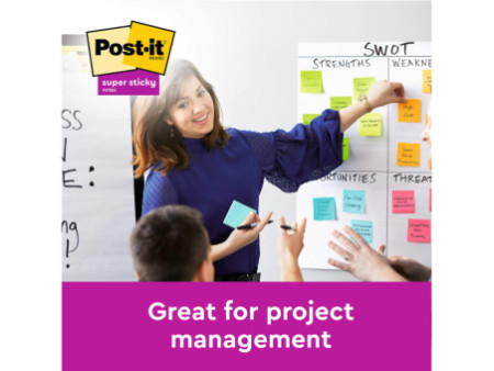 Post-it Bloc-note adhésif Super Sticky Z-Notes, 76 x 76 mm